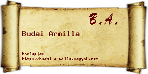 Budai Armilla névjegykártya